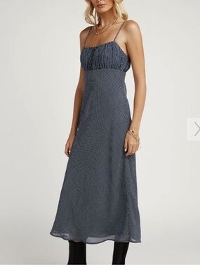 DISSH gingham blue and white midi dress Size AU 8 US 4
